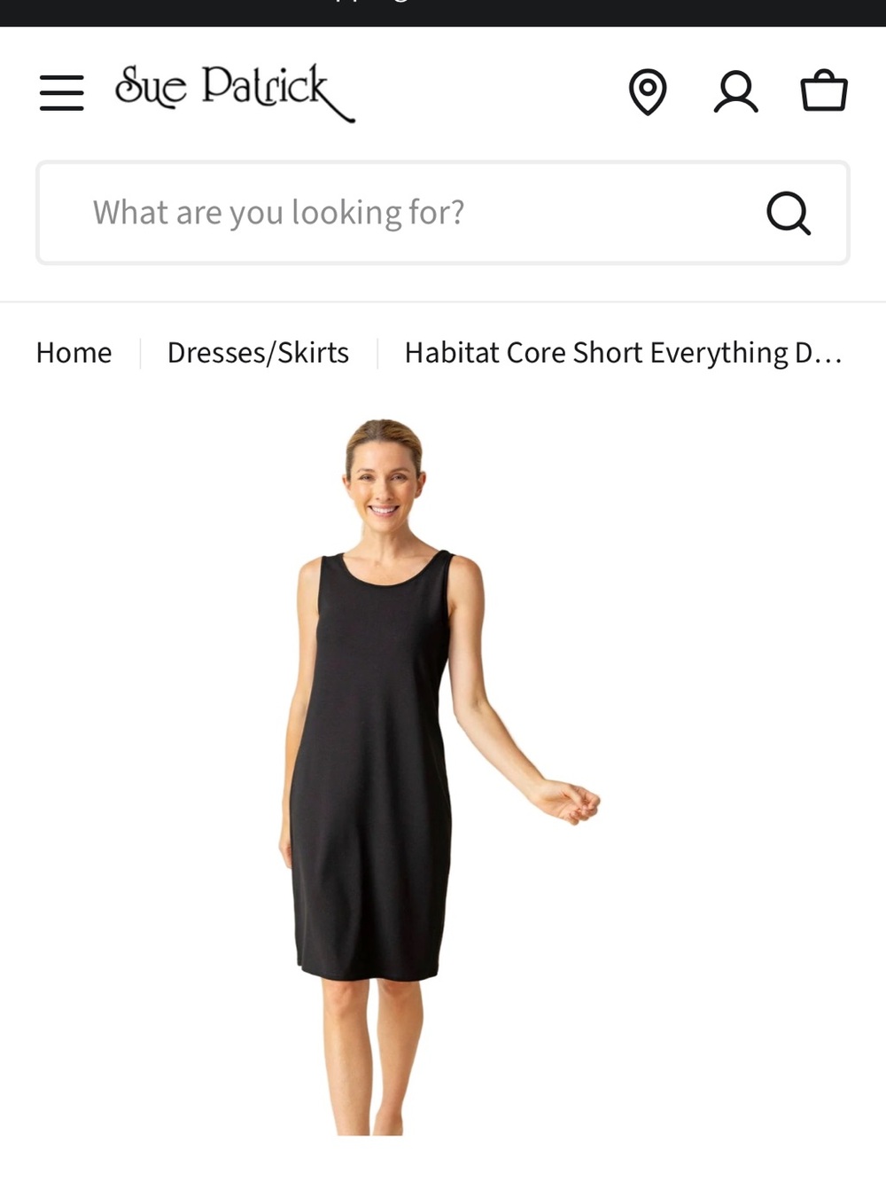 Habitat Black Sleeveless Shift Dress